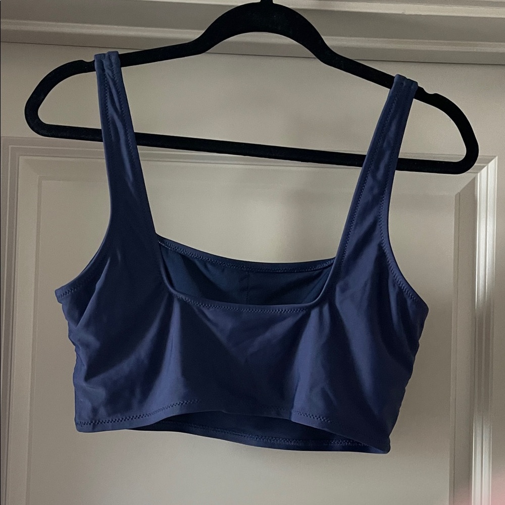 Aerie Navy Scoop Sports Bra Top - Picture 3 of 3